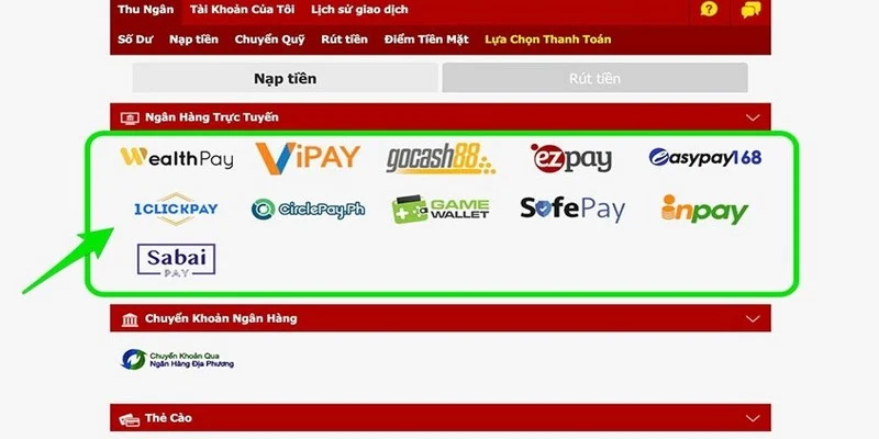 Chọn một ngân hàng trực tuyến phù hợp để nạp tiền